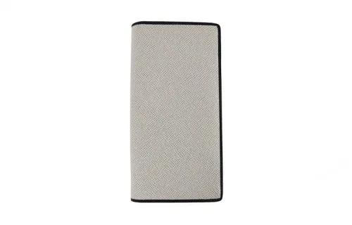 LOUIS VUITTON Brazza Taiga Leather Wallet Women's Gray