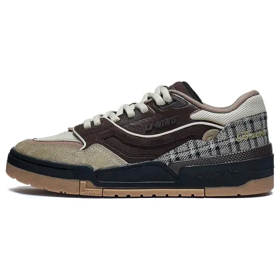 LINING 001 BTC Skateboard Shoes Men Low-Top Brown
