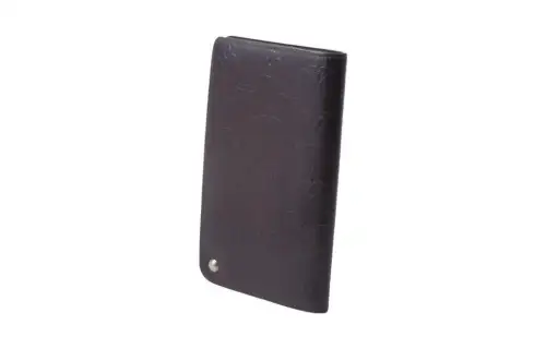 LOUIS VUITTON Leather Wallet Men's Coffee