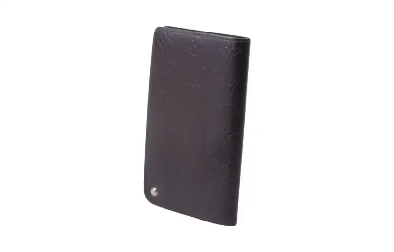 LOUIS VUITTON Leather Wallet Men's Coffee