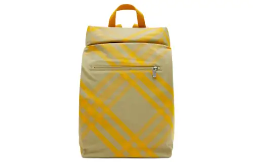 Burberry Roll Checked Backpack Yellow/Beige