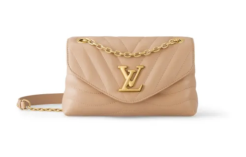 LOUIS VUITTON New Wave Quilting Calfskin Shoulder Bag, Crossbody Bag Medium Women's Hazelnuts Brown