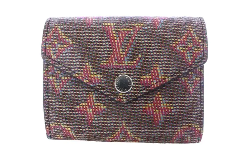 LOUIS VUITTON Calfskin Wallet Women's Brown