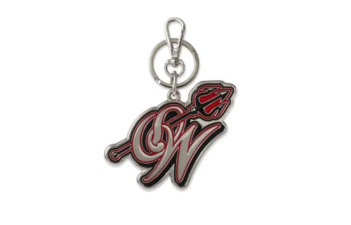 OFF-WHITE X Ac Milan Logo-plaque Keyring