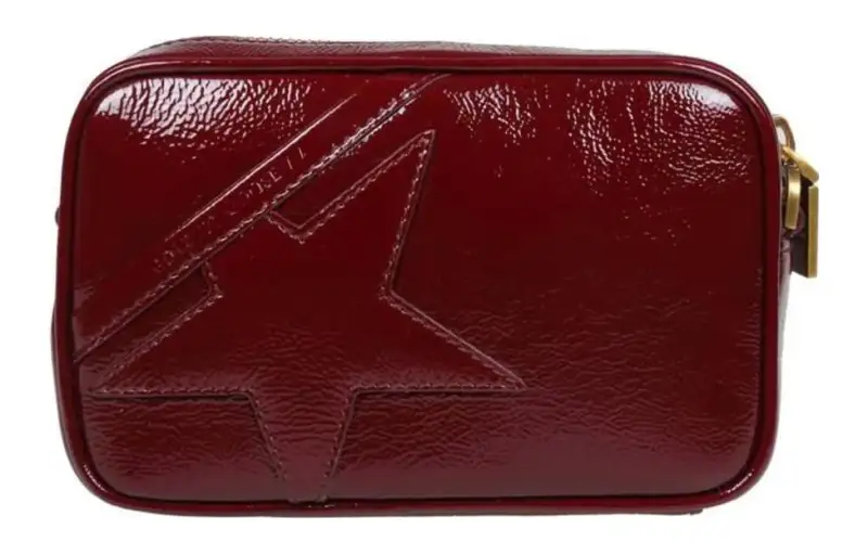 Golden Goose Zip Closure Leather Shoulder Bag Mini Women's Bordeaux Red