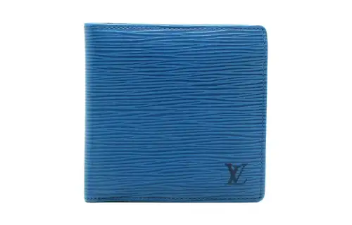 LOUIS VUITTON Epi Leather Wallet Unisex Toledo Blue