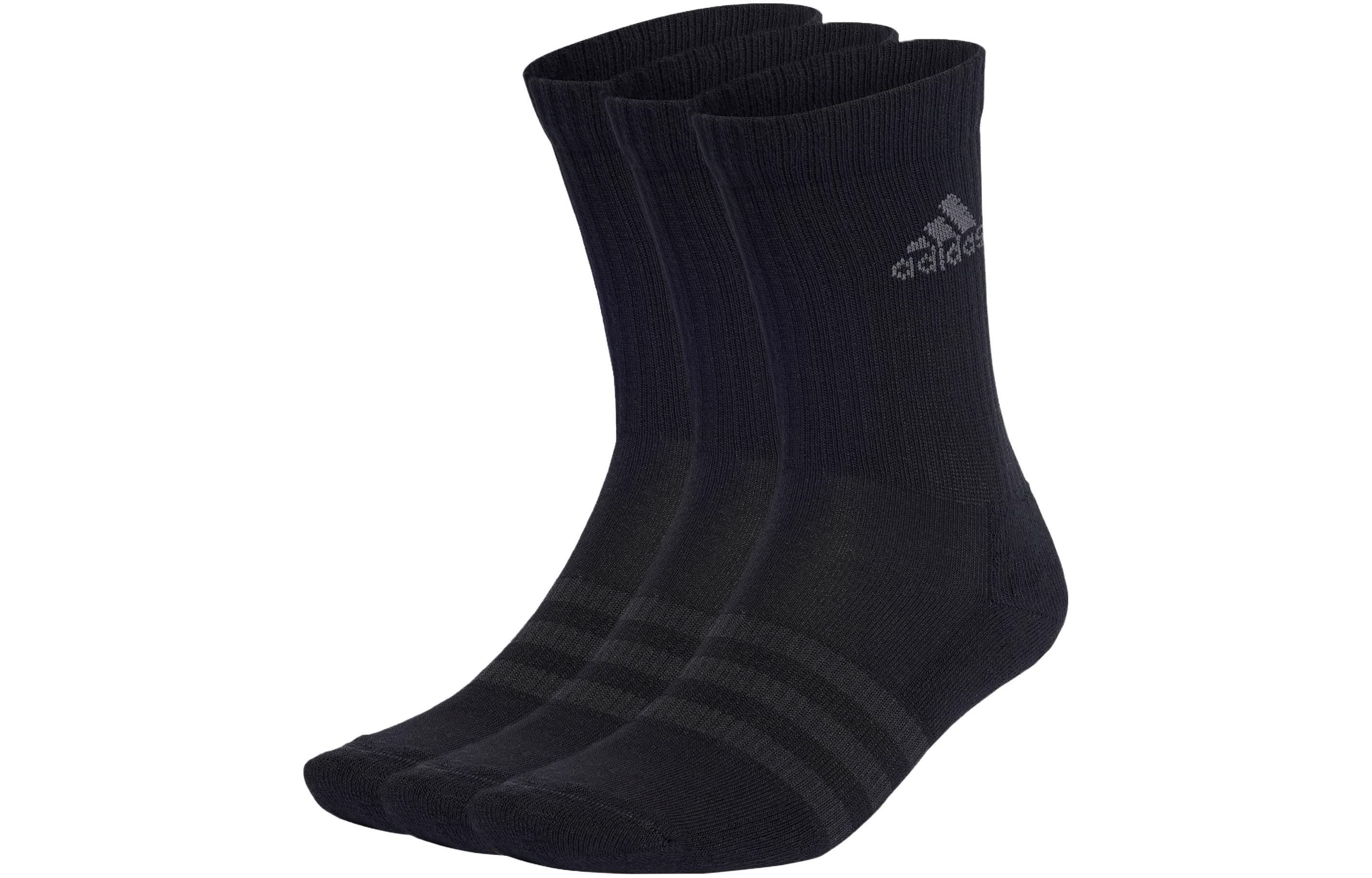 Adidas Crew Socks Unisex 3 Pack Black/Dark Gray