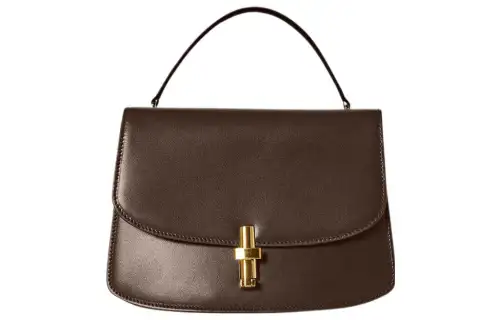 THE ROW Sofia 10 Smooth Calfskin Messenger Bag, Handbag Women's Bright Brown