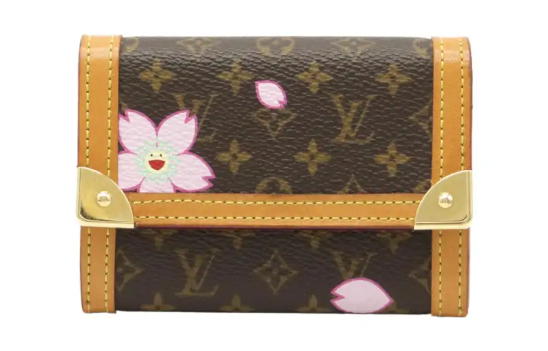 LOUIS VUITTON Canvas Wallet Coin Purse Women's Brown