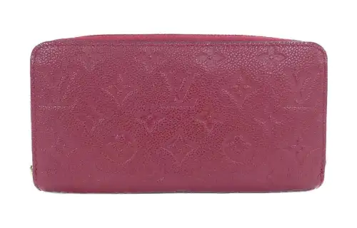 LOUIS VUITTON Zippy Calfskin Wallet Women's Raisin Gold