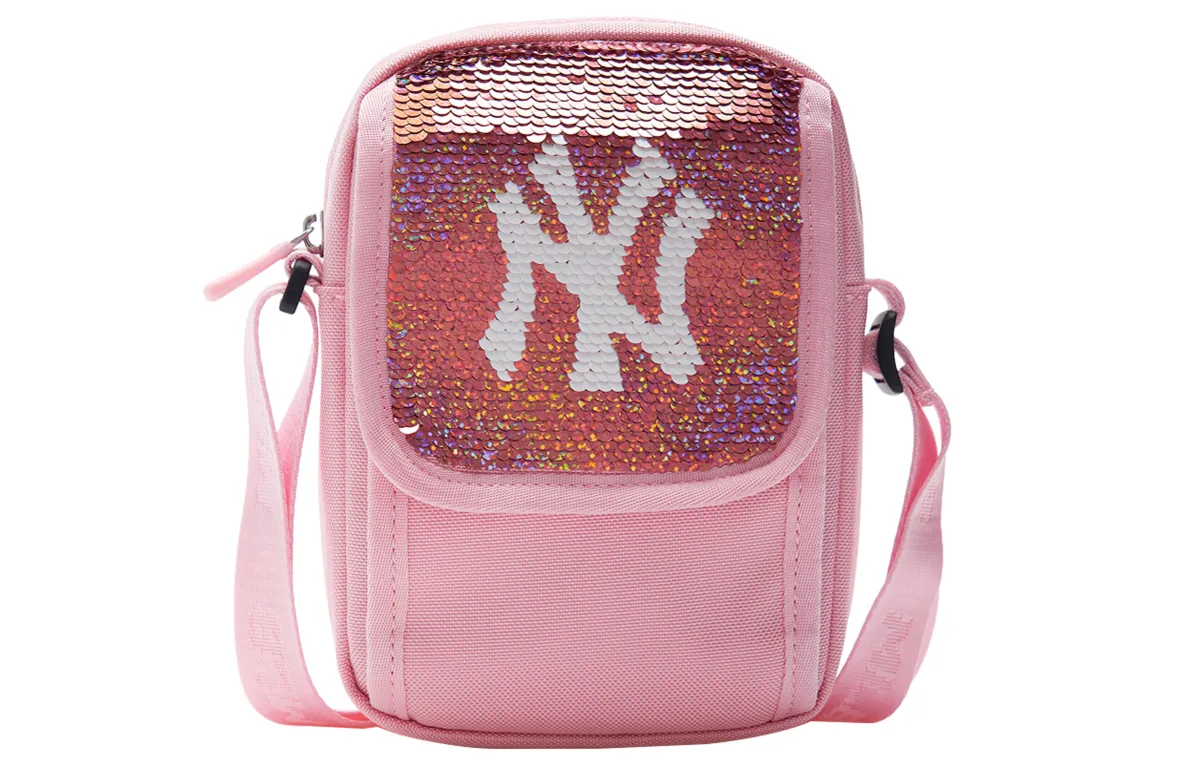 MLB Nylon Shoulder Bag, Crossbody Bag Regular Women's Pink