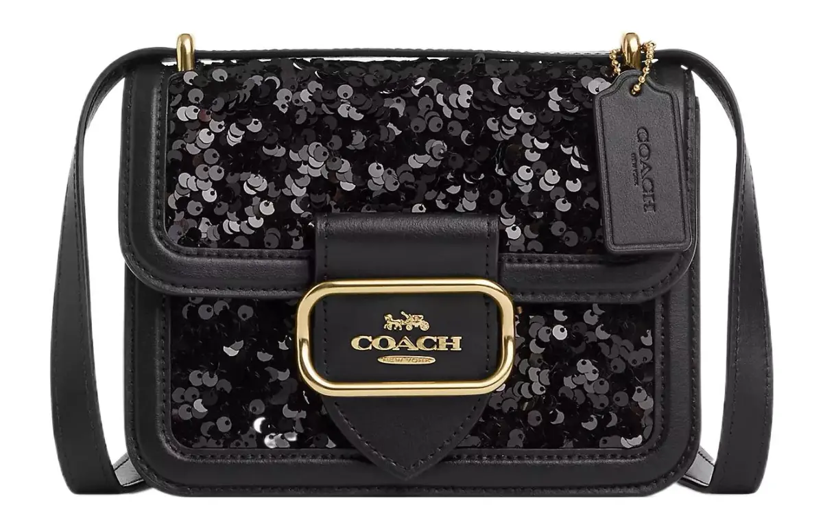 COACH Brie Cow Leather Crossbody Bags Small Women's Black