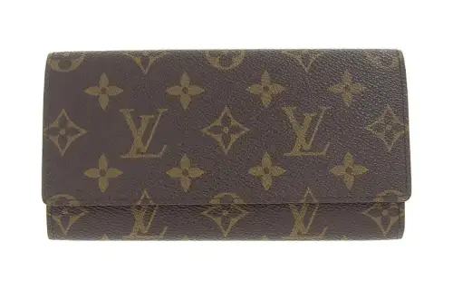LOUIS VUITTON Canvas Wallet Unisex Brown