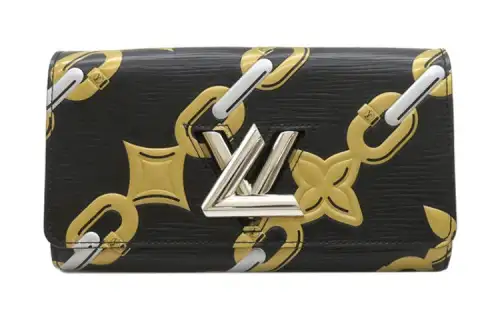 LOUIS VUITTON Epi Leather Wallet Women's Black