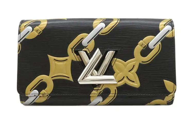 LOUIS VUITTON Epi Leather Wallet Women's Black
