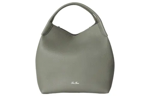 Loro Piana Calfskin Handbag Large Women's Mate Tea Brown