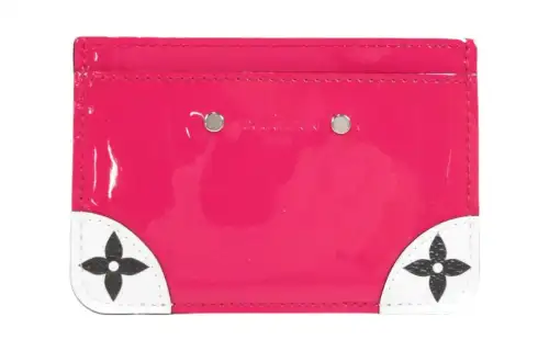LOUIS VUITTON Fashion Trend Patent Leather Card Holder Women's Pink