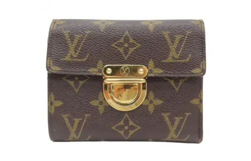 LOUIS VUITTON PVC Canvas Wallet Regular Unisex Brown