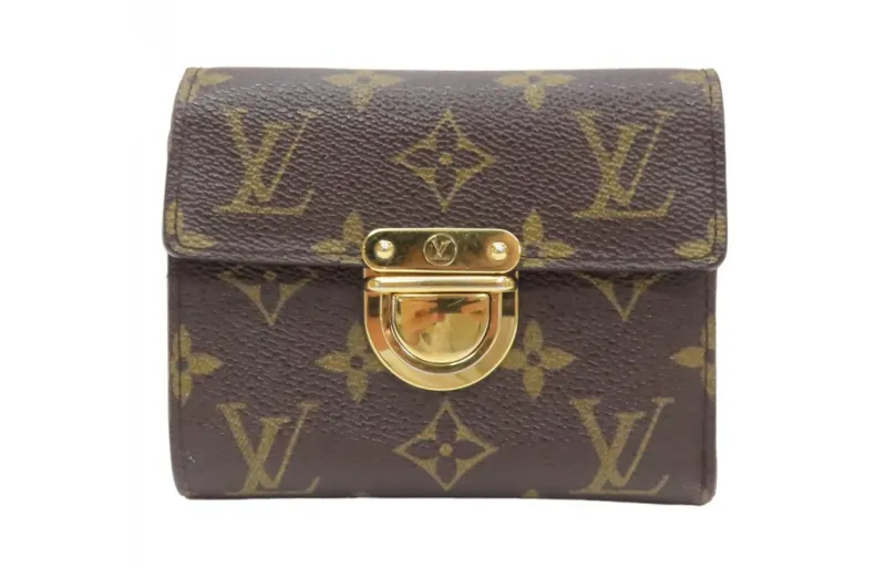 LOUIS VUITTON PVC Canvas Wallet Regular Unisex Brown