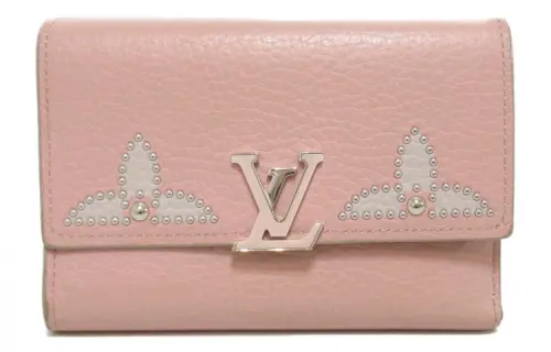 LOUIS VUITTON Capucines Calfskin Capson Wallet Regular Women's Rose Pink Red