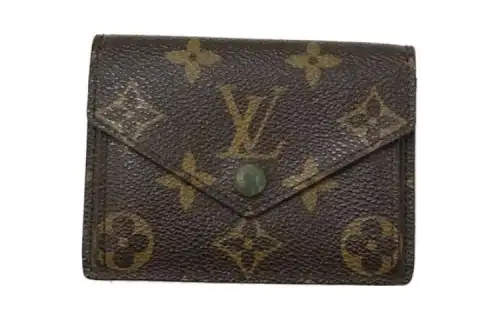 LOUIS VUITTON Monogram Canvas Wallet Unisex Brown & Green