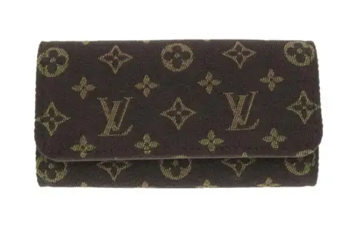 LOUIS VUITTON Canvas Wallet Mini Unisex Brown