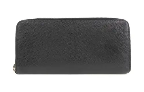 LOUIS VUITTON Taiga Leather Wallet Men's Black