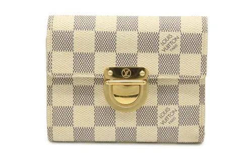LOUIS VUITTON PVC Wallet Unisex Beige