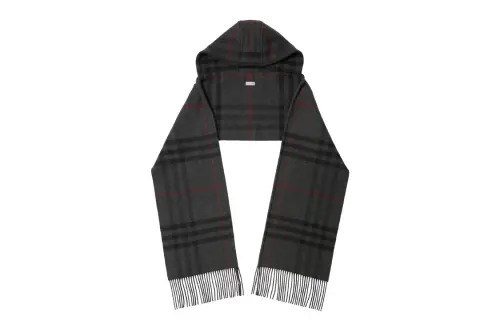 【Previous Season】checked hooded scarf