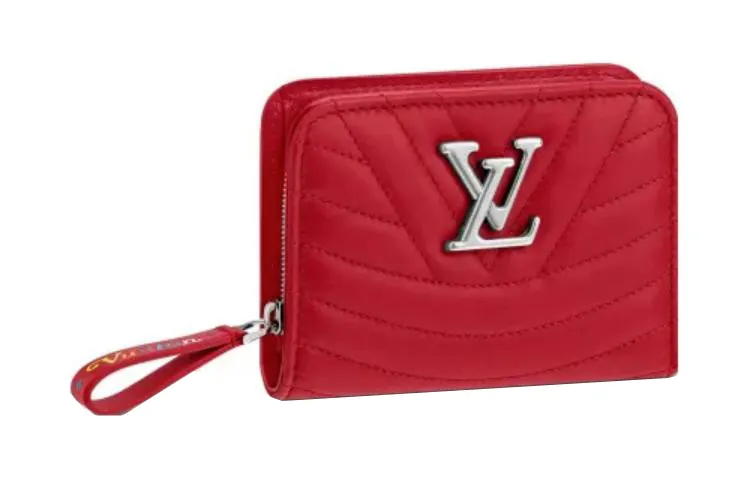 LOUIS VUITTON Calfskin Wallet Regular Women's Red