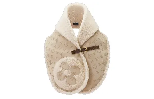 LOUIS VUITTON Shearling Lv Snug Scarf