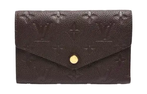 LOUIS VUITTON Calfskin Wallet Regular Women's Coffee