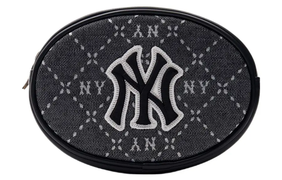 MLB Artificial Leather Round Bag, Shoulder Bag, Crossbody Bag Unisex Black