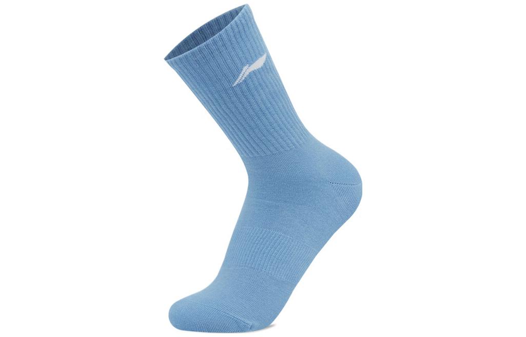 Li Ning Fitness Series Crew Socks Unisex 1 Pack Tranquil Blue