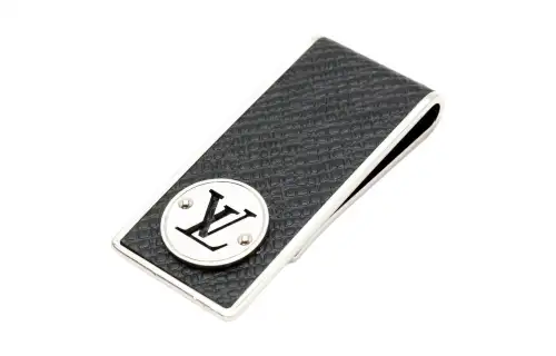 LOUIS VUITTON Coniferous Forest Leather Bag Accessory Unisex Black & Silver