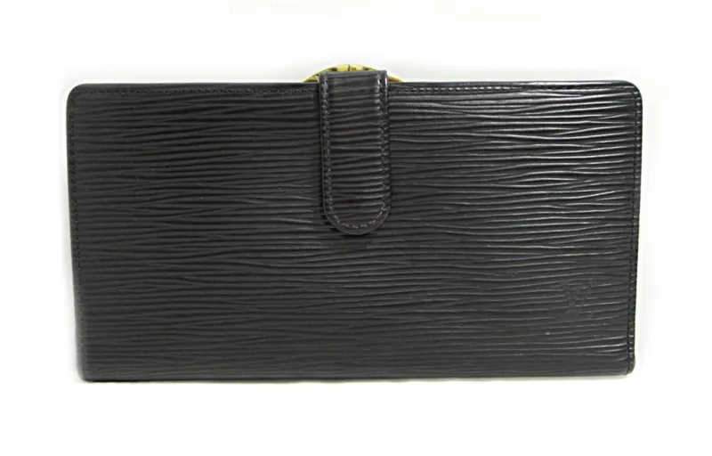 LOUIS VUITTON Zippy Epi Leather Wallet Regular Unisex Black