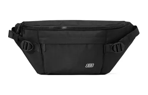 Skechers Fabric Cell Phone Pouch Fanny Pack Unisex Carbon Black