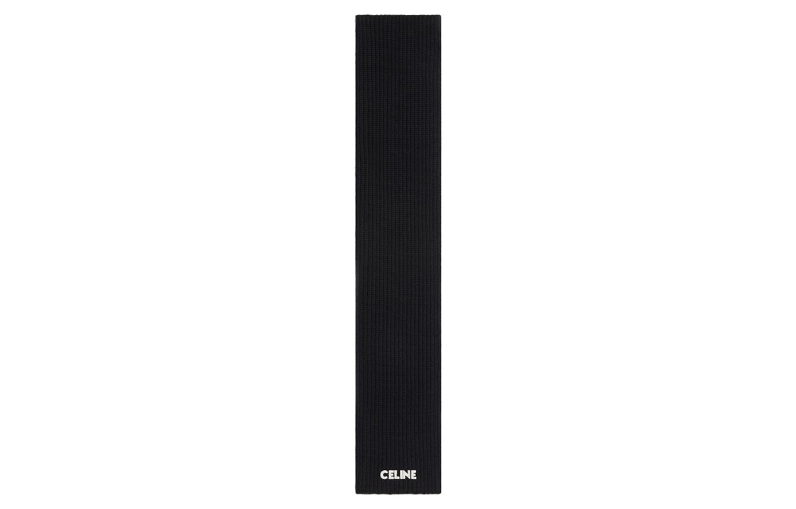 CELINE Scarf In Ribbed Wool