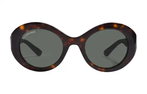 Balenciaga Acetate Irregular Shape Sunglasses Women's Brown