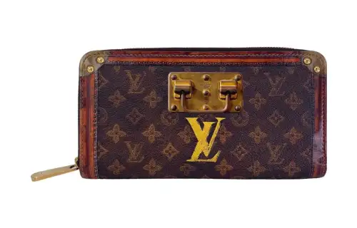 LOUIS VUITTON Zippy Canvas Wallet Women's Brown