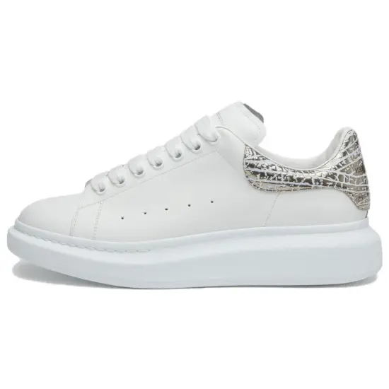 Alexander McQueen Oversized White Silver Croc