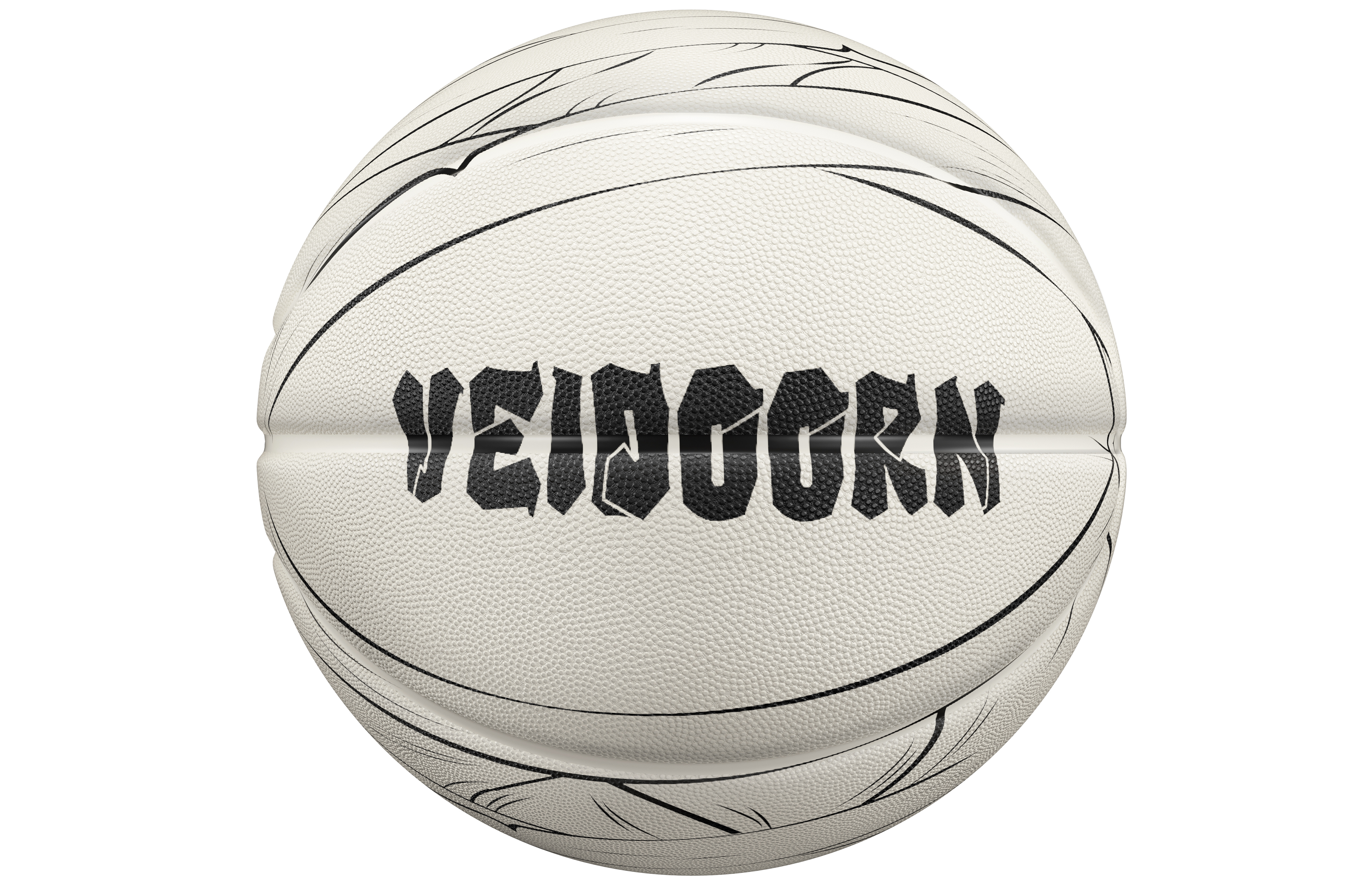VEIDOORN Rubber Basketball White Size 7 Training Competition Unisex China Mainland Version
