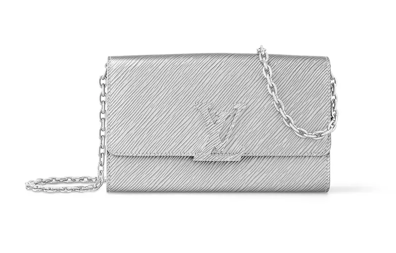 LOUIS VUITTON Epi Grain Cow Leather Crossbody Bag, Shoulder Bag Women's Silver