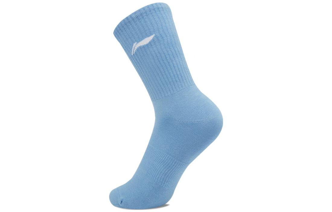 Li Ning Fitness Series Crew Socks Unisex 1 Pack Tranquil Blue