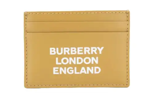 Burberry Sandon Logo Card Case 4 Card Slots Light Copper Orange