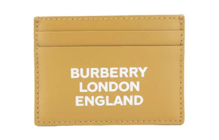 Burberry Sandon Logo Card Case 4 Card Slots Light Copper Orange