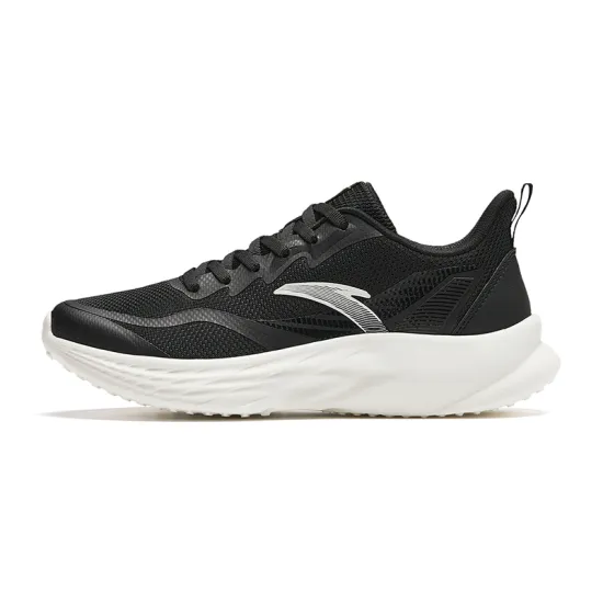 Anta Cushioning Wear Resistant Low Top Casual Running Shoes Women's Black
