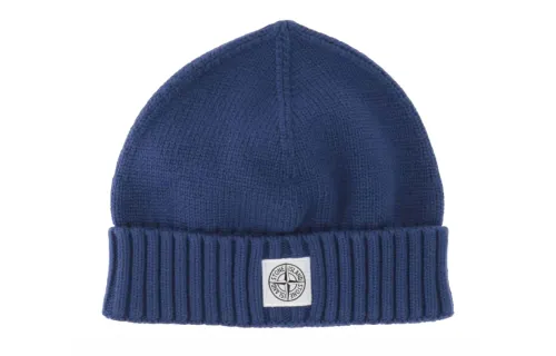 STONE ISLAND Logo patch Knitted Beanie