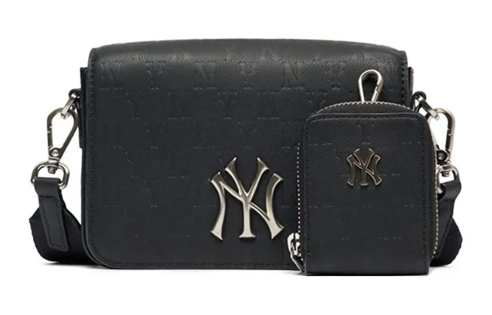 MLB Monogram Cotton Polyester Combo Bag, Crossbody Bag, Shoulder Bag Regular Women's Black