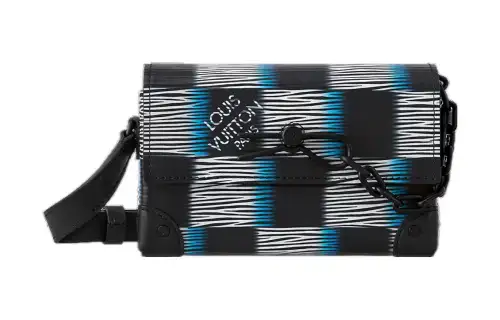LOUIS VUITTON Steamer Damier Rush Epi XL Leather Small Box Crossbody Bag, Shoulder Bag, Wallet Regular Men's Blue Moon